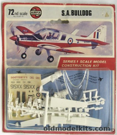 Airfix 1/72 Scottish Aviation Bulldog - Primary Trainer Swedish Air Force or RAF - Blister Pack, 01061-8 plastic model kit